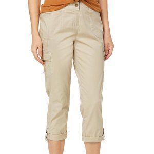 Cato NWT Beige Classic Crop Pants Sz 8
